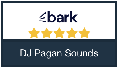 A logo for a company called bark dj pagan sounds