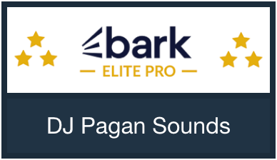 A logo for bark elite pro dj pagan sounds