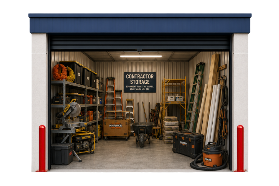 Contractor storage at Southern Smart Storage Belton