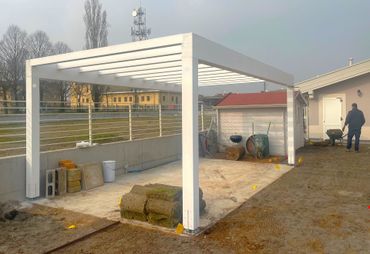 Gazebo moderno in tina biancolegno