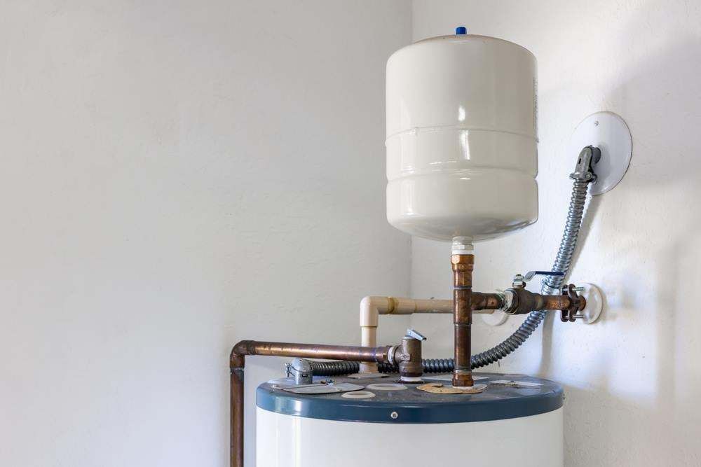 Water Heater Tank With Expansion Tank Installed Above In Bathurst