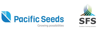 Pacific Seeds and SFS logos on a white background