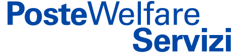 Logo di PosteWelfare Servizi in testo blu su sfondo bianco