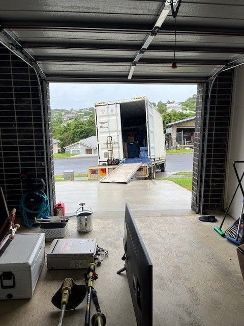 Container Truck Loading Up — O'Grady's Transport & Removals in Lismore, NSW