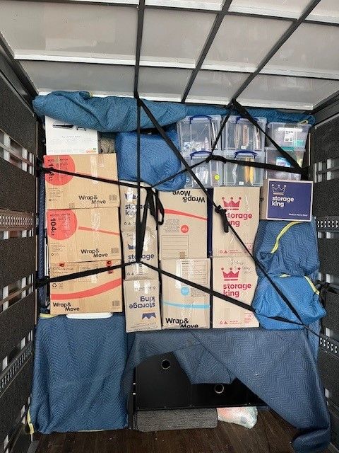 The Back of a Moving Truck Filled With Boxes — O'Grady's Transport & Removals in Alstonville, NSW