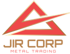 JIR Corp Metal Trading logo with a red geometric emblem and gold text on a white background