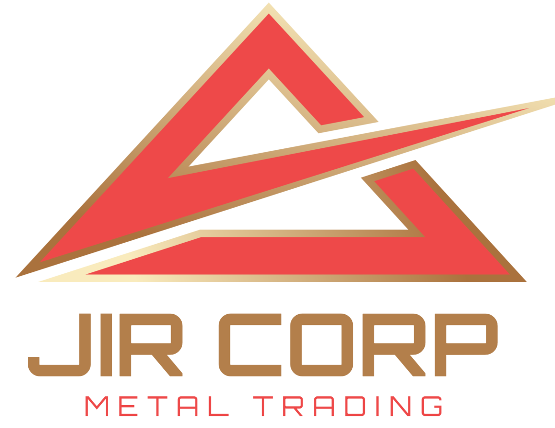 JIR Corp Metal Trading logo with a red geometric emblem and gold text on a white background