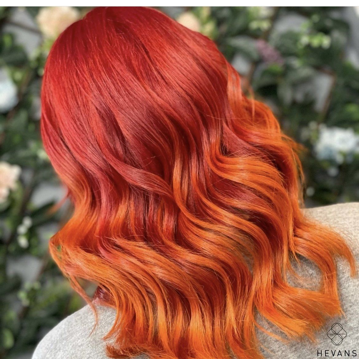stratford-upon-avon shakespeare colour fashion red allover balayage highlights creative toner roots bleach red ruby glossy shiny fun service lustrous shine long length shimmer condition