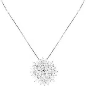 Collana con ciondolo a forma di fiocco di neve argentato e una catenina delicata