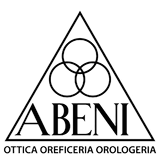 Logo ABENI con tre cerchi intrecciati all’interno di un triangolo e la scritta “OTTICA OREFICERIA OROLOGERIA”