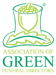 Green logo: acorn in top hat with leaf, text reads