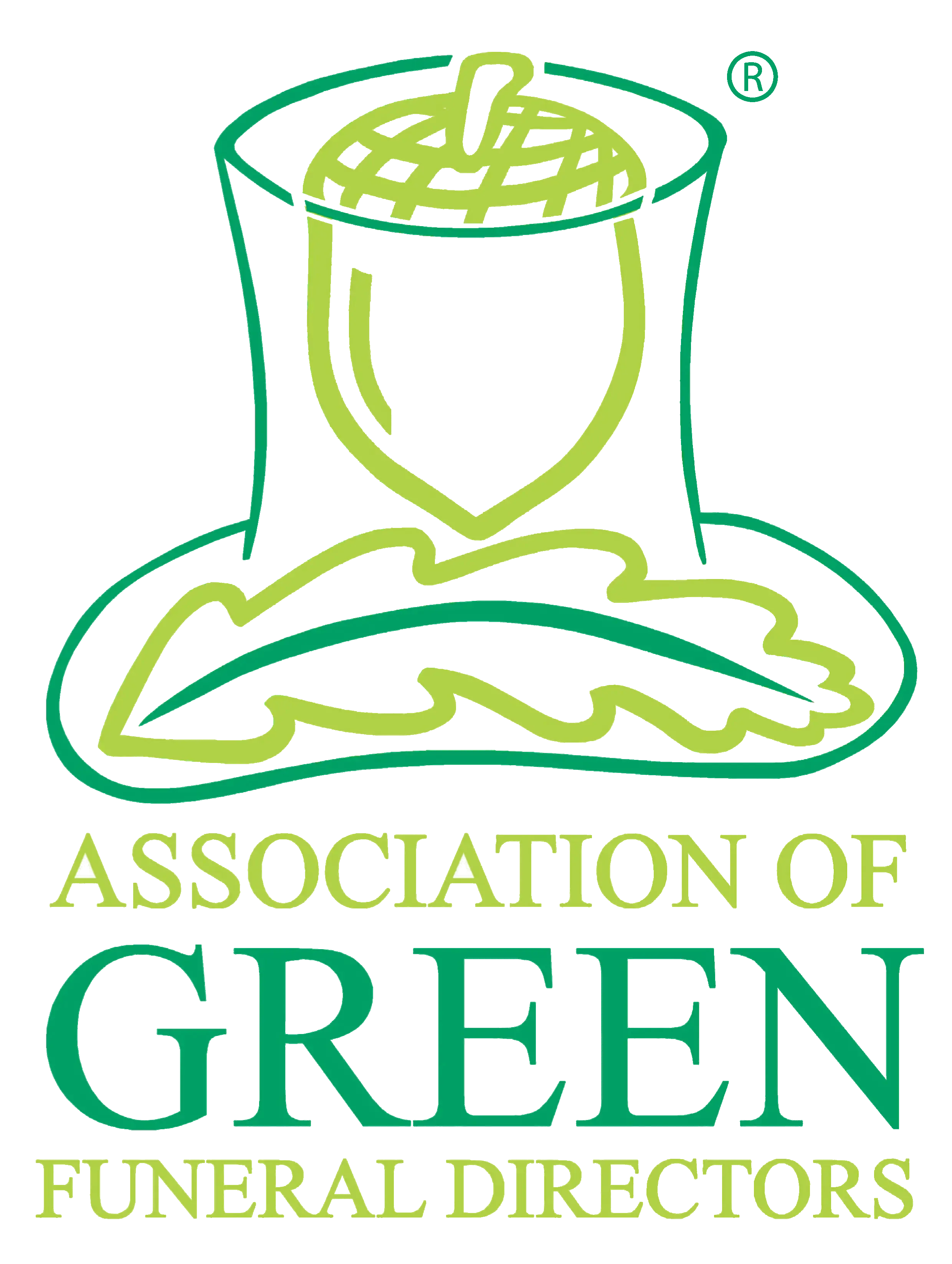 Green logo: acorn in top hat with leaf, text reads