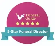 A pink circle with text
