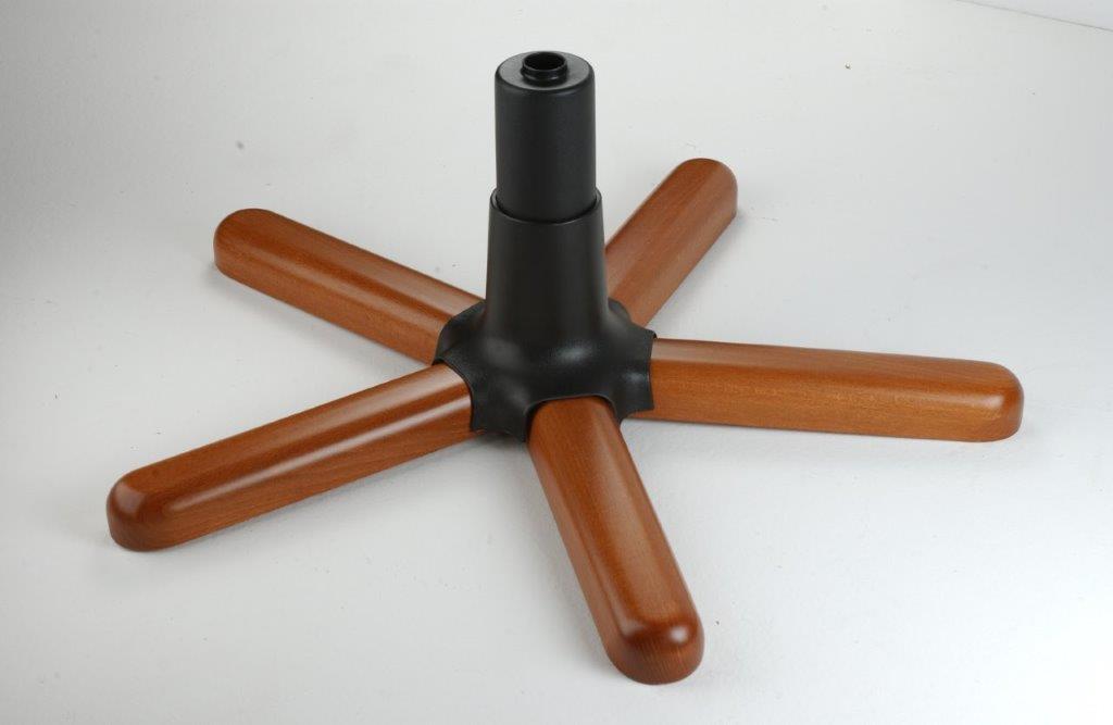 Base girevole per sedia ufficio in legno