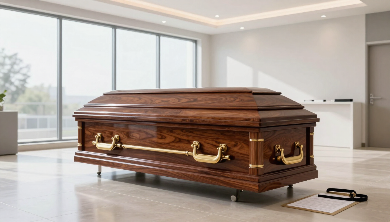 Professional funeral shipping services illustration