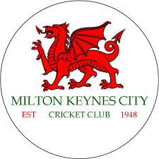 The logo for milton keynes city est cricket club 1948