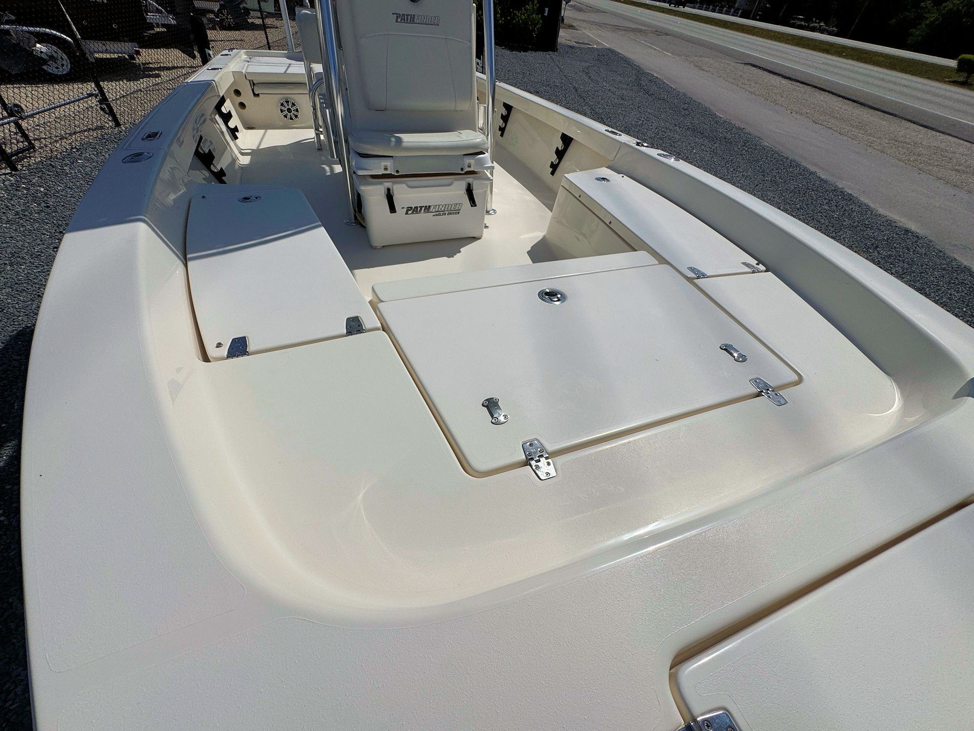 Looking aft towards center-console, hatches