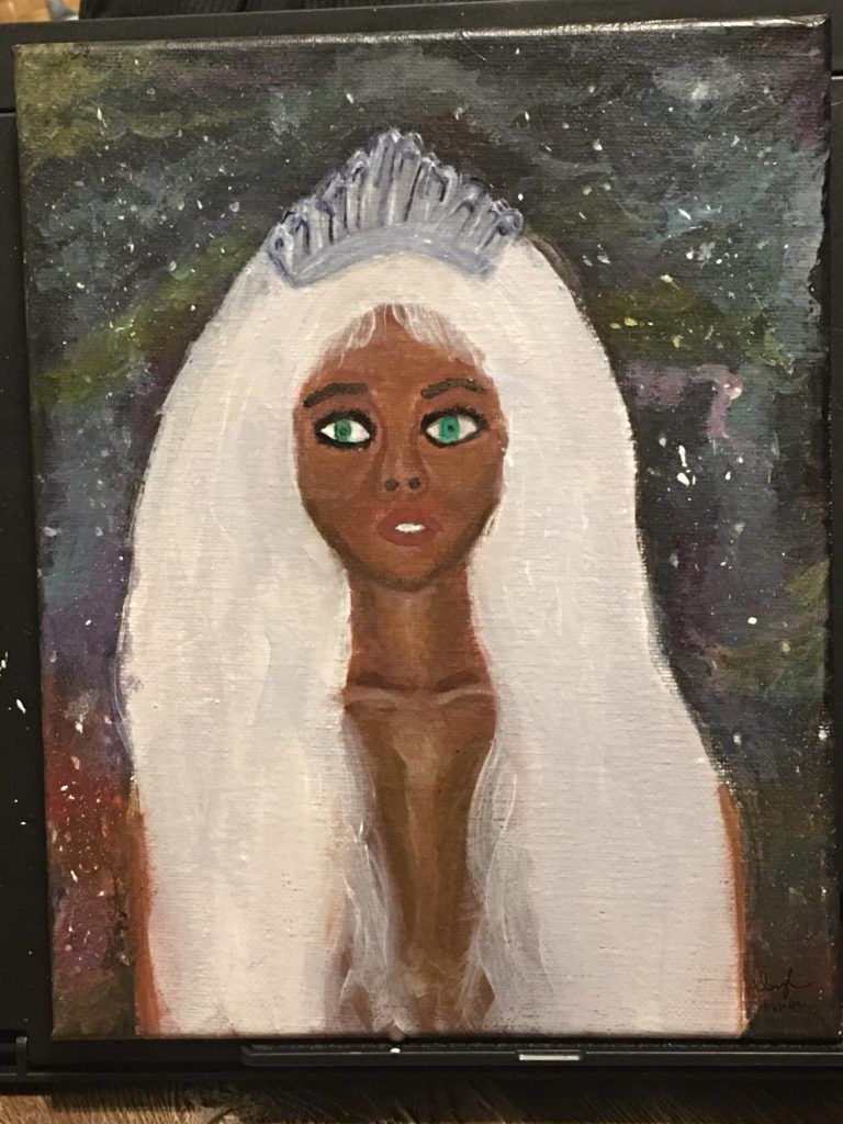 the goddess acrylic painting