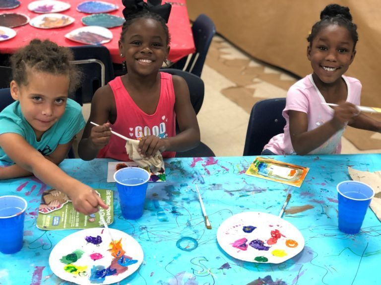 class with watercolors