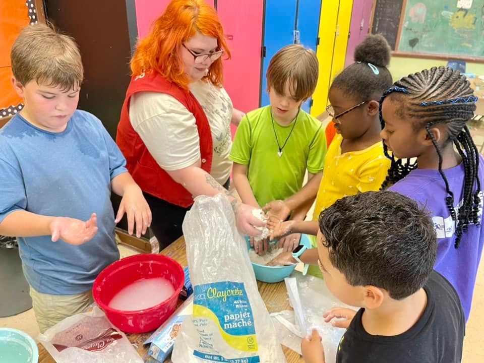 class with paper mache