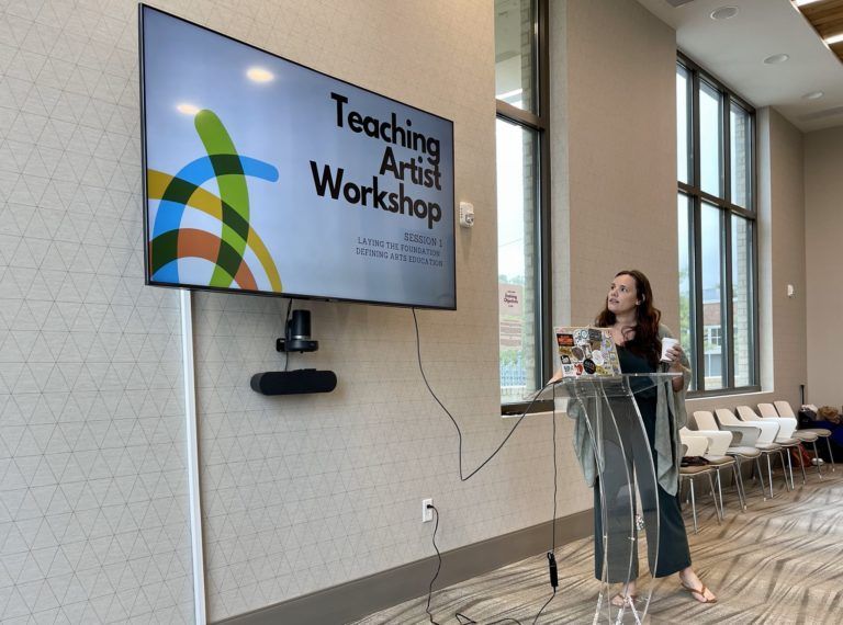 teaching artist workshop graphic