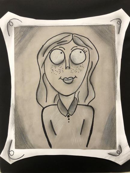 charcoal and sharpie art