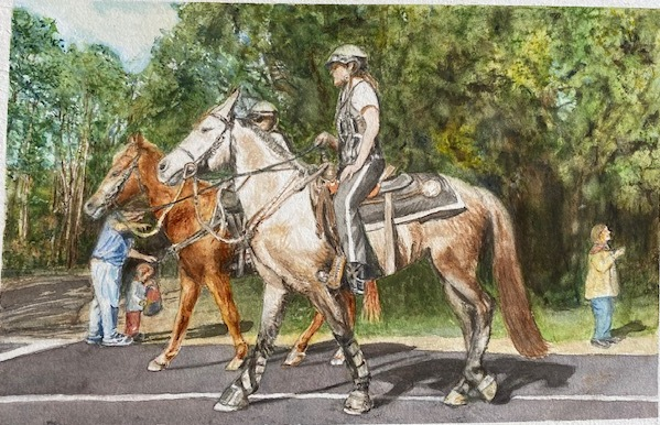 nancy hora watercolor of horse
