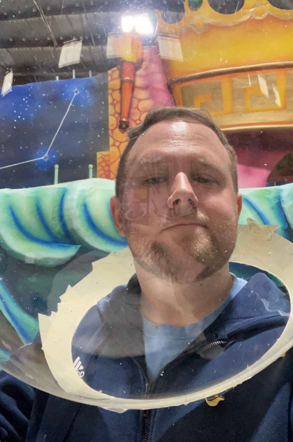 Ben Kaiser selfie inside clear dome