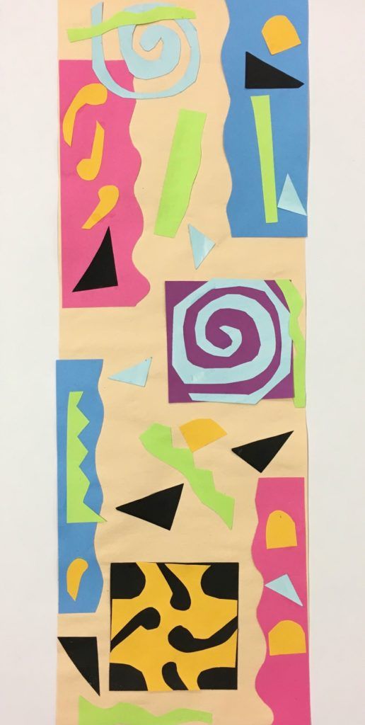 drawing with scissors collage