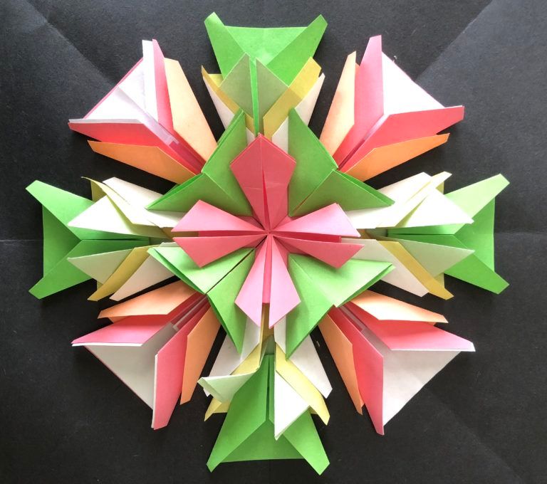 folded paper collage