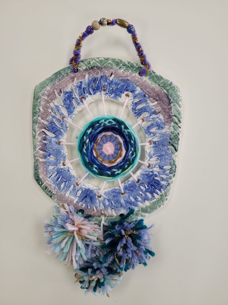 ceramic and yarn art