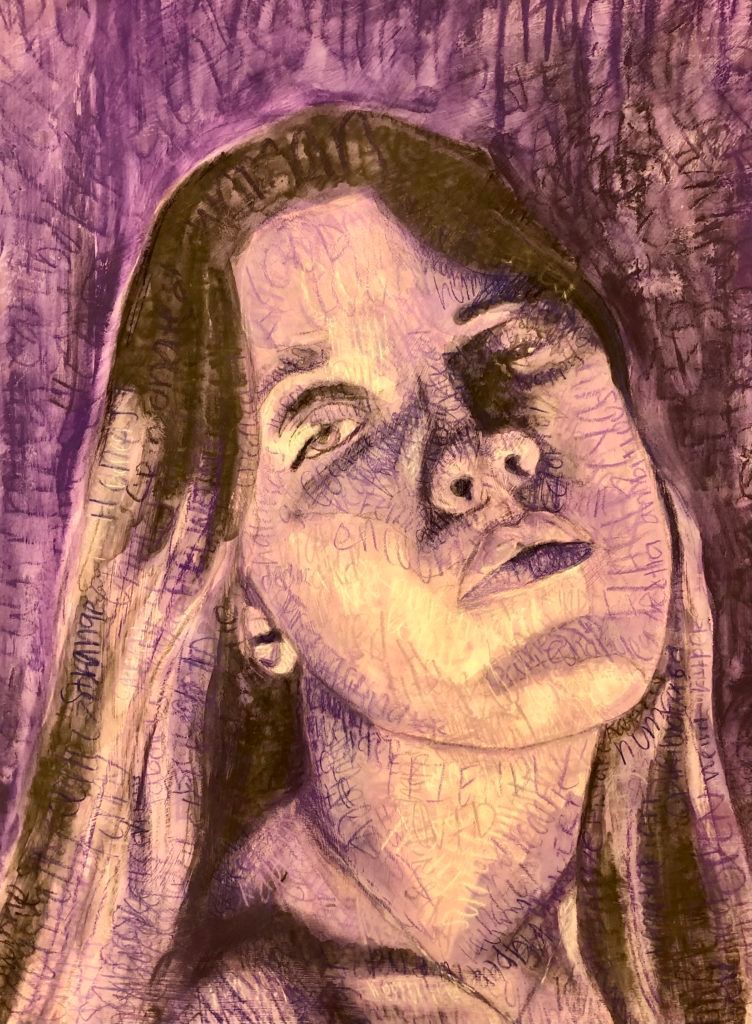mceniry elizabeth portrait mixed media