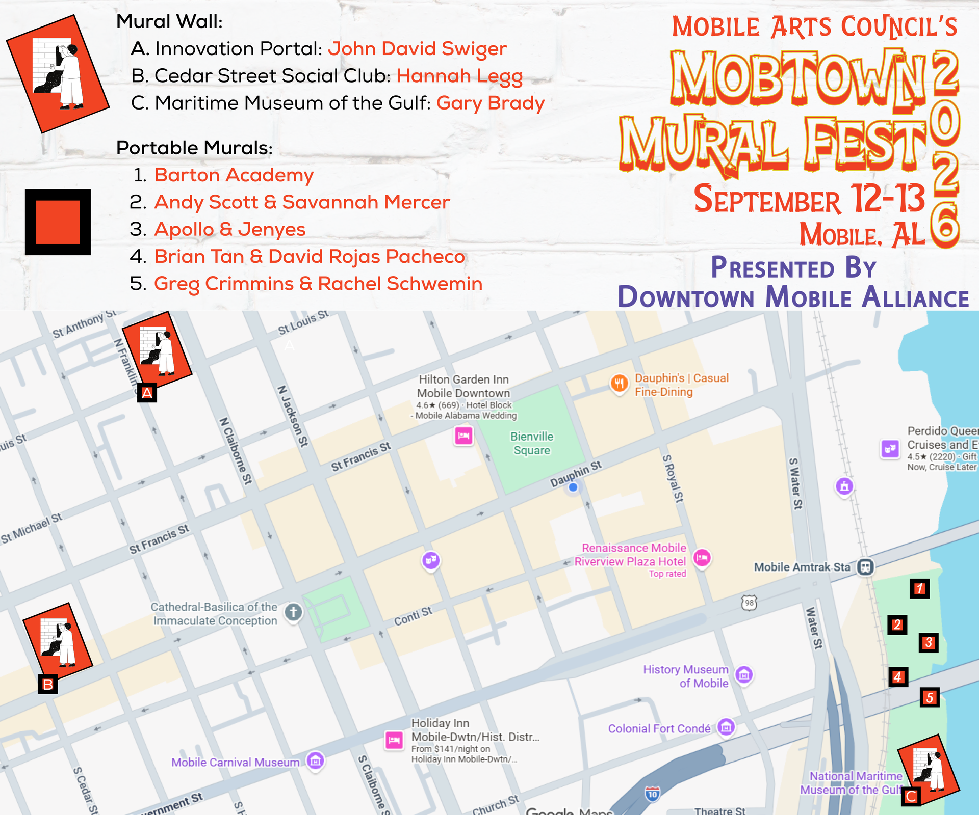 Mobtown Mural Fest Map