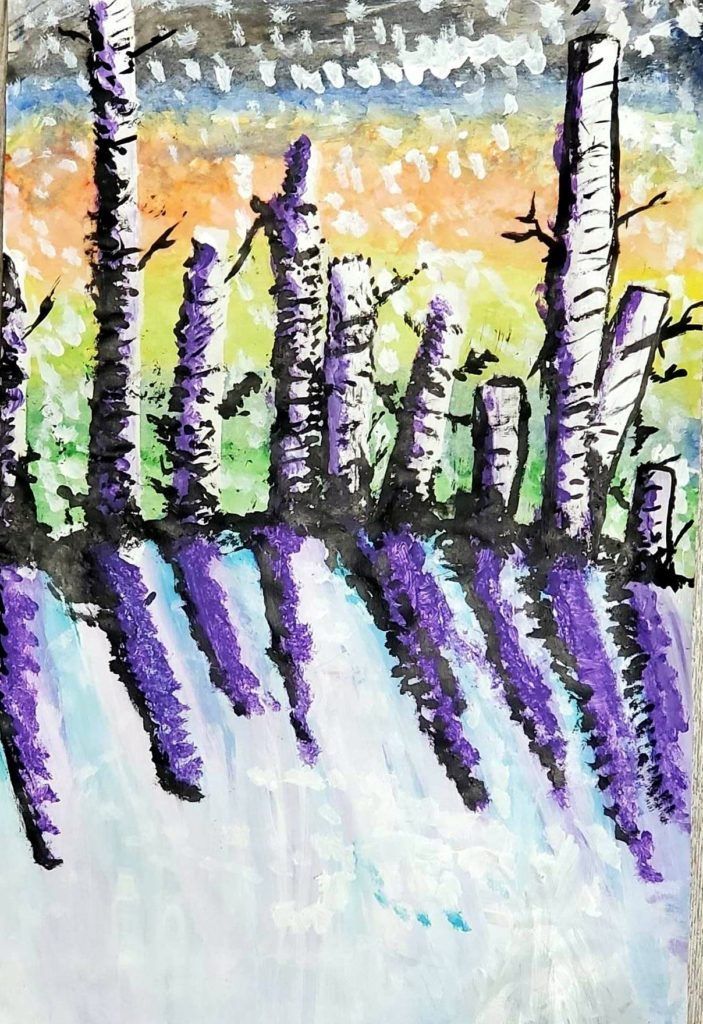 treeline painting