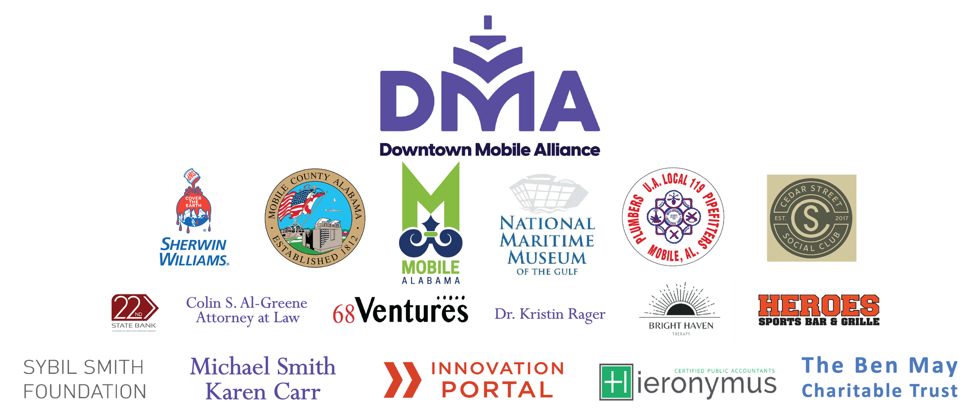 Sponsors for 2026 MobTown Mural Festival