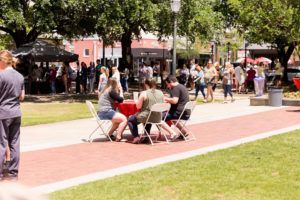 table in cathedral square