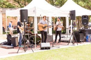 band performing
