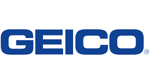 GEICO logo in blue on a white background