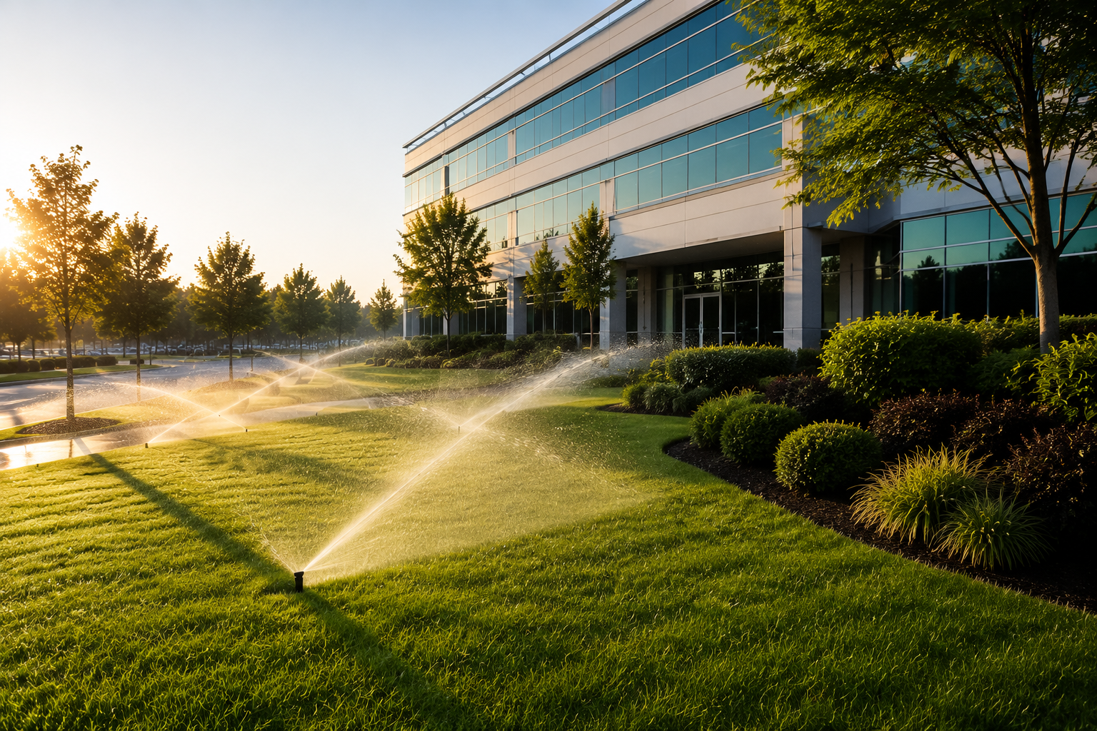Commercial Irrigation Systems for office landscapes in New Jersey and Pennsylvania
