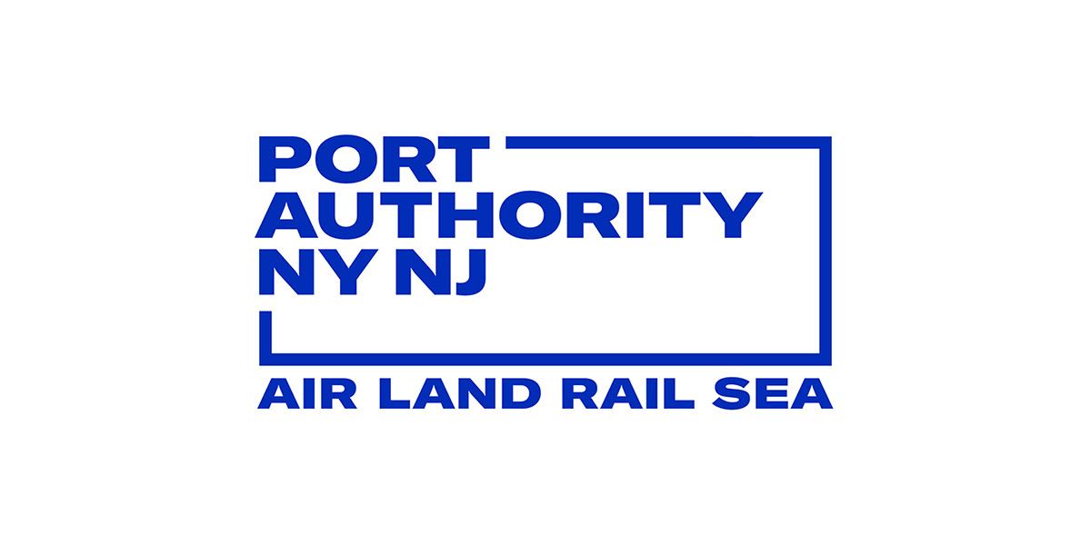 Blue Port Authority NY NJ logo with the text 