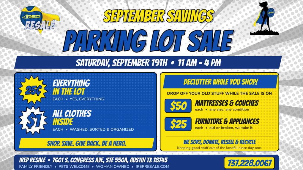 Austin Parking Lot sale flyer
