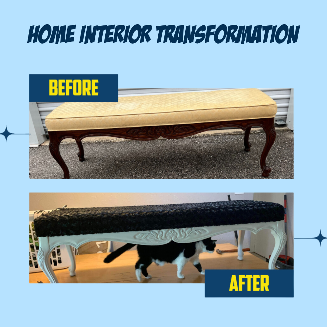 diy bench before and after