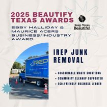 IREP Junk Removal and Resale wins Keep Texas Beautiful Business Industry Award 2025