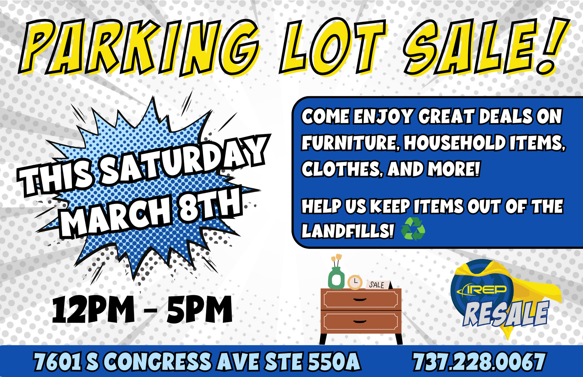 parking lot sale