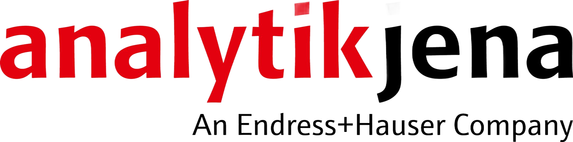 Analytik Jena logo in red and black with the tagline “An Endress+Hauser Company”