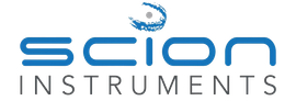 Scion Instruments logo in blue and gray on a white background