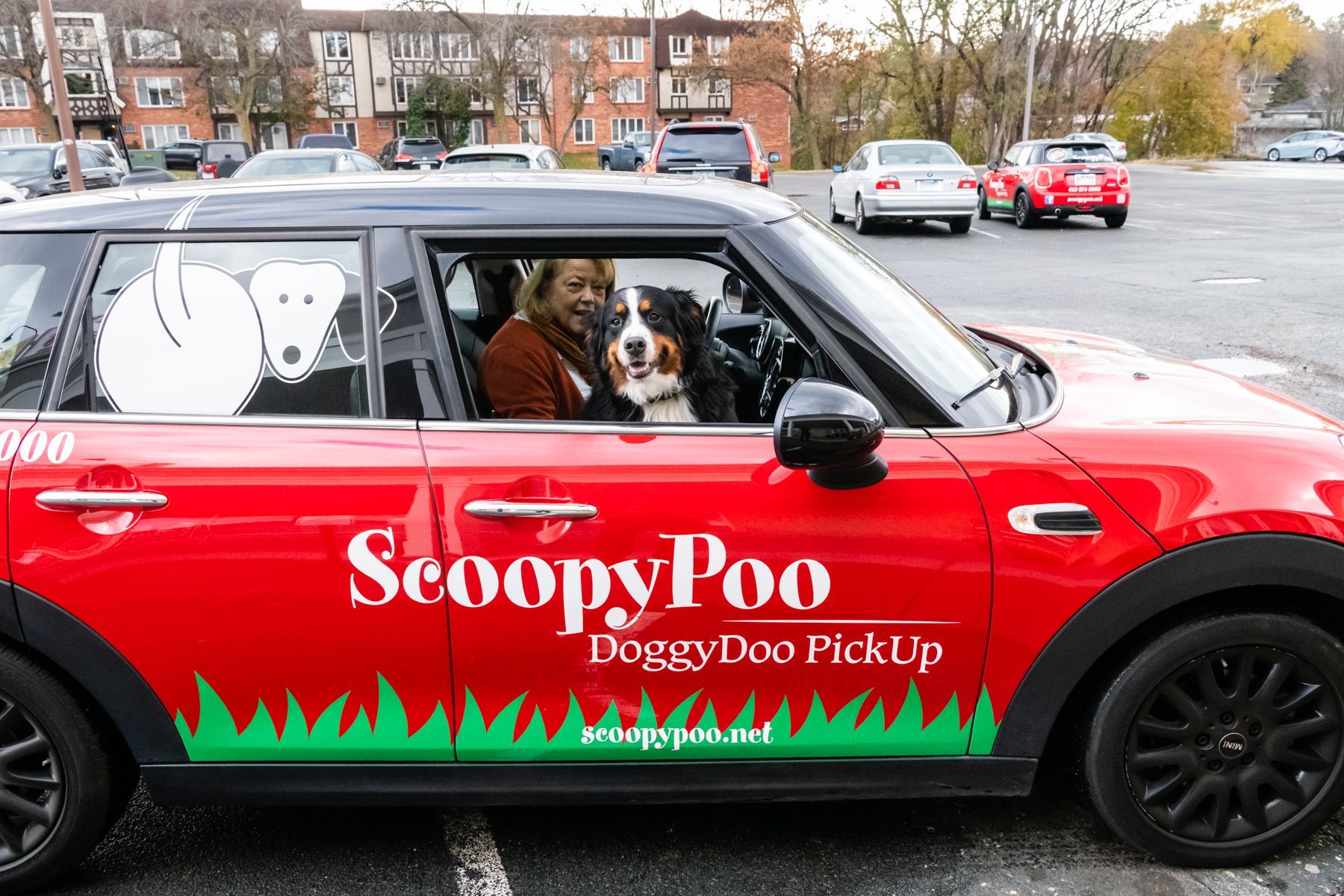 Red car with 