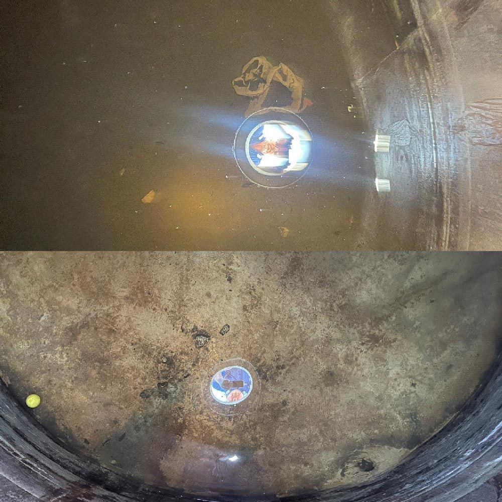 Before and After Water Tank Cleaning — CQ Water Tank Cleaning in Berserker, QLD