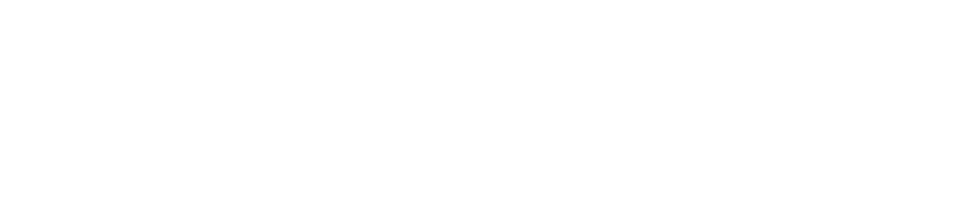 Een blanco wit spandoek met een dunne lichtgrijze lijn aan de boven- en onderkant, gescheiden door een blauwpaarse horizontale streep.