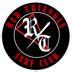Red Triangle Surf Club logo with red text around a black circular emblem and white “R” and “C” letters.